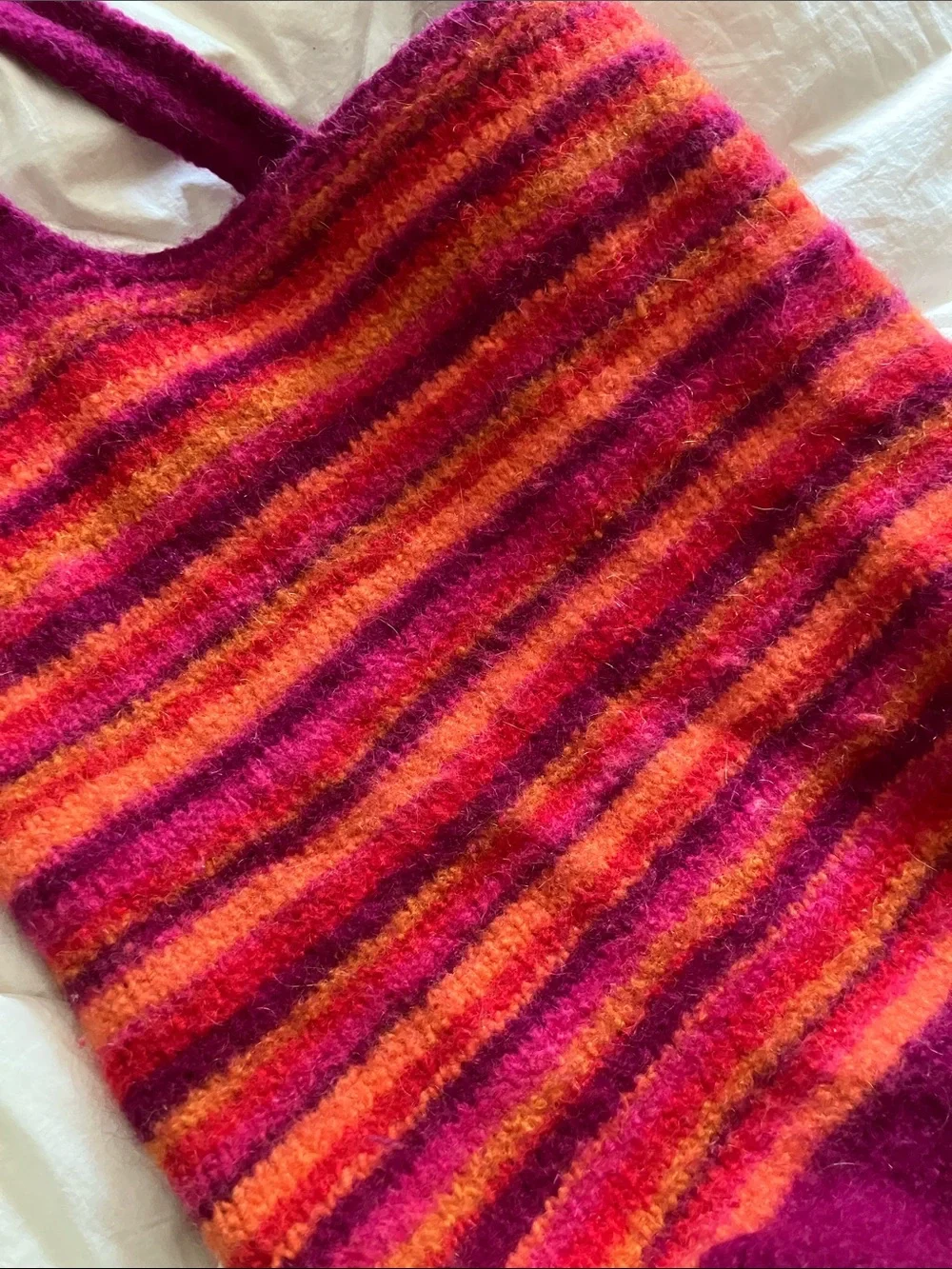 Felted Wool bag for beach or market or overnights huge 19” hand made wool